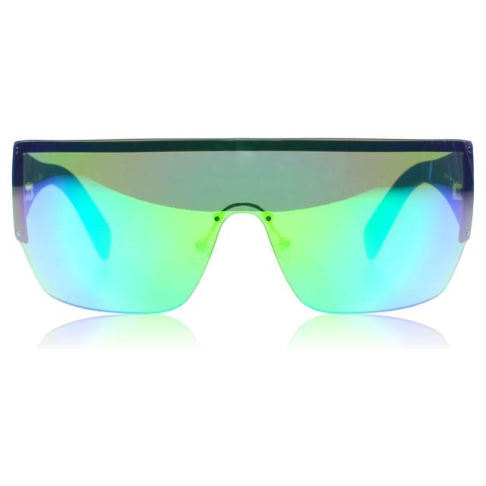 Celine Mask Sunglasses blue green modern chic